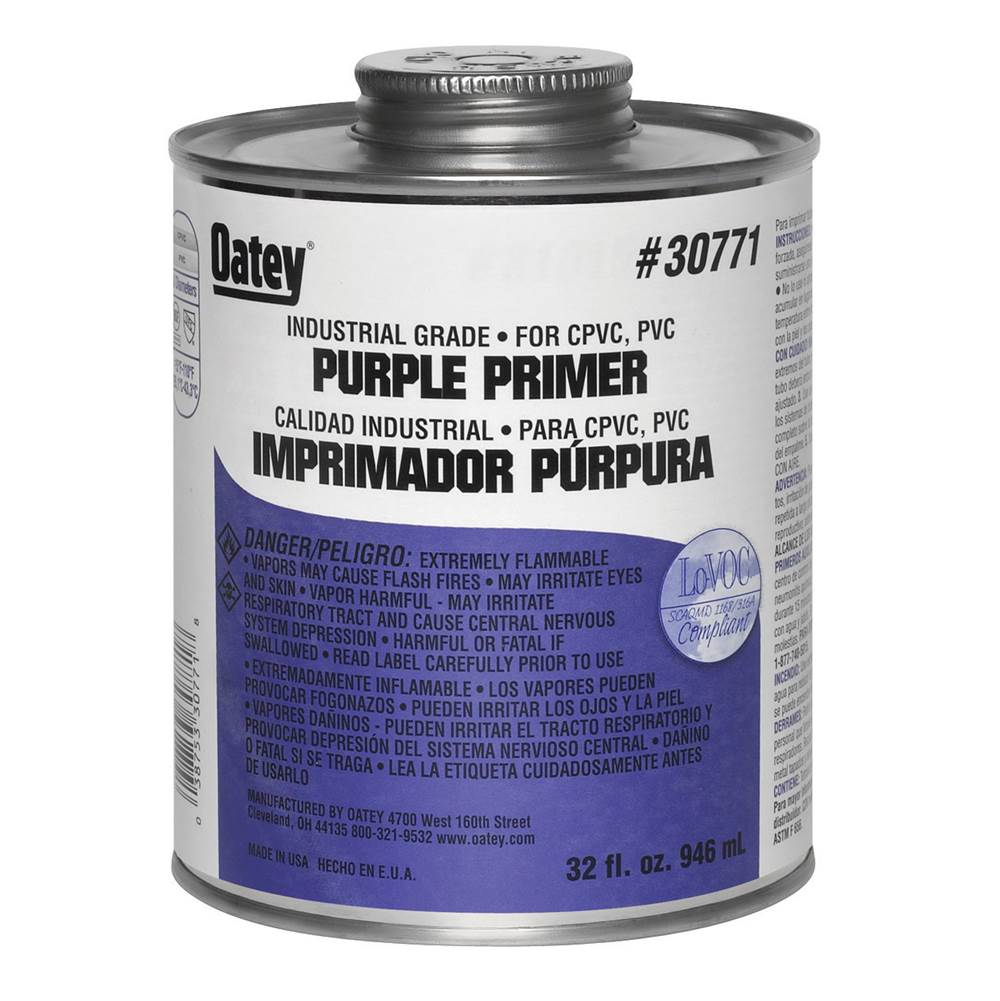 Oatey 32 Oz Lo-Voc Purple Primer - Nsf Listed - Industrial Grade