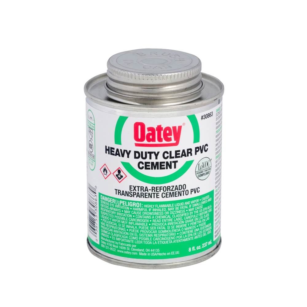 Oatey 8 Oz Pvc Heavy Duty Clear Cement