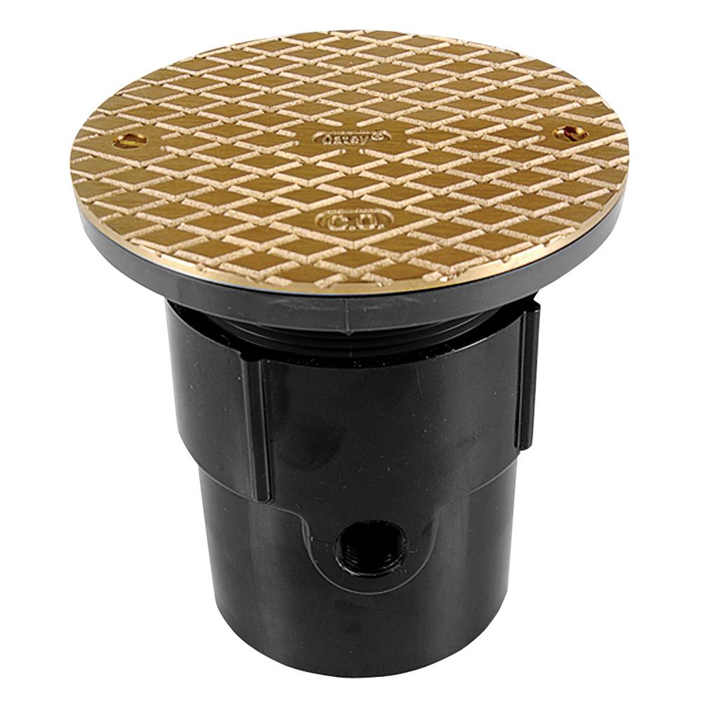 Oatey 3 X 4 In. Adjustable Abs Cleanout W/Brass Cover