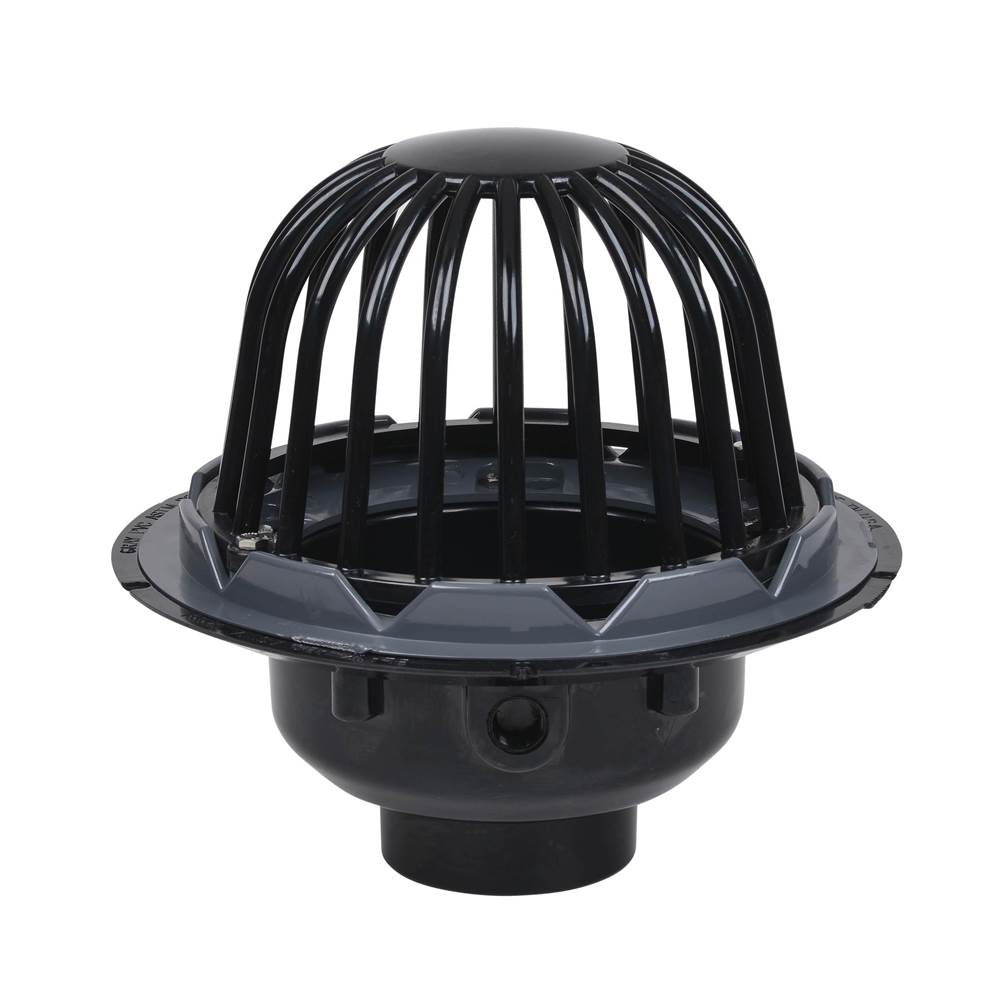 Oatey 3 In. Abs Roof Drain W/Plastic Dome  Guard