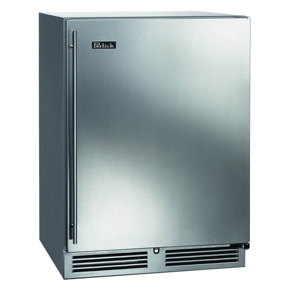 Perlick 24'' C-Series Outdoor Refrigerator with Stainless Steel Solid Door, Hinge Left
