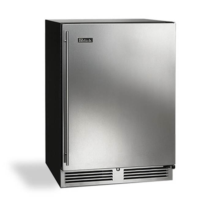 Perlick 24'' C-Series Indoor Refrigerator with Fully Integrated Panel Ready Glass Door, Hinge Left, with Lock