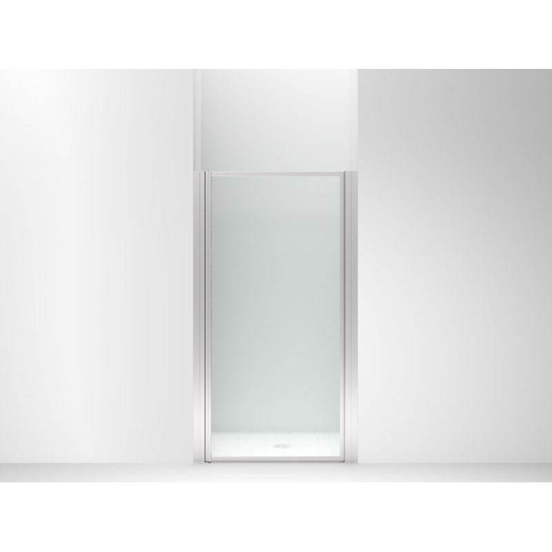 Sterling Plumbing Standard pivot shower door, 64'' H x 32-3/4''-34-1/4'' W, with 1/8''-thick Rain textured glass