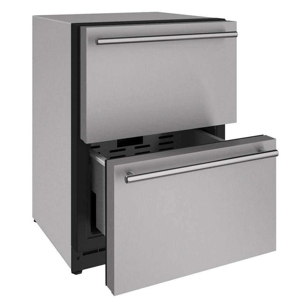 U Line Refrigerator Drawers 24'' Stainless 115v