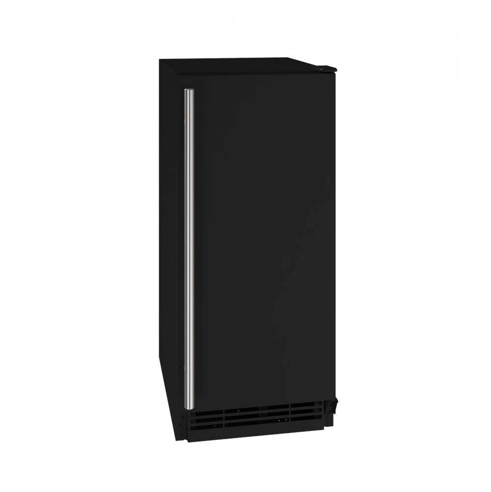 U Line Solid Refrigerator 15'' Reversible Hinge Black Solid 115v