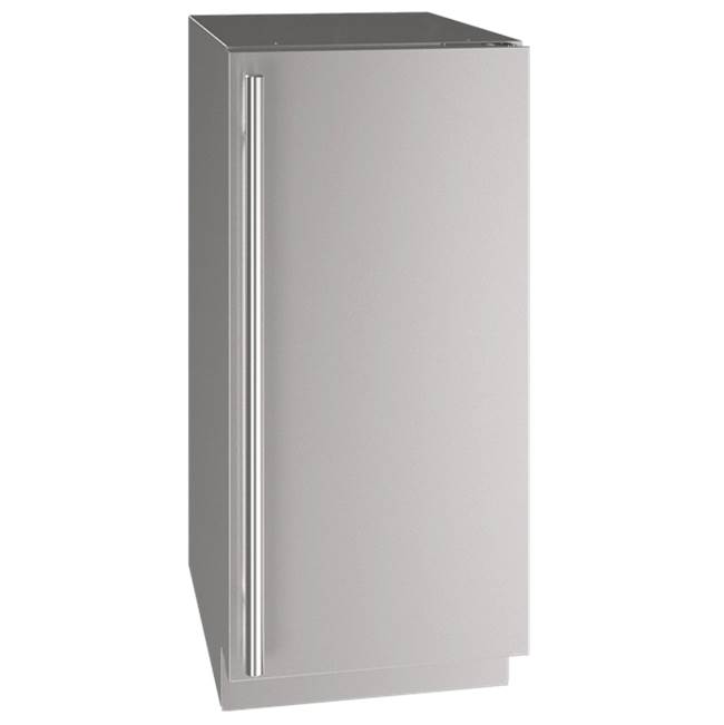 U Line Solid Refrigerator 15'' Reversible Hinge Stainless 115v