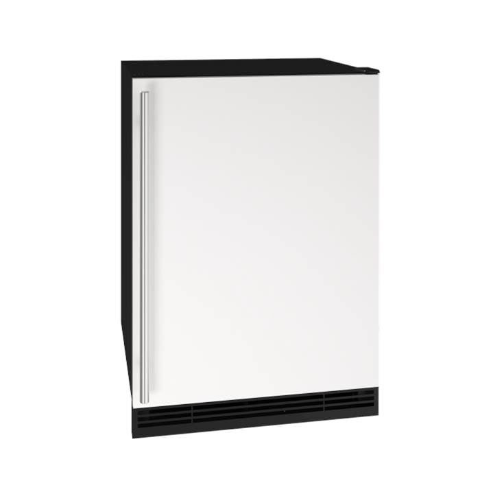 U Line Refrigerator Freezer 24'' Reversible Hinge White Solid 115v