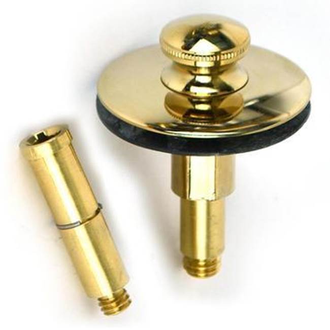 Watco Manufacturing Push Pull Replacement Stopper With 5/16 And 3/8 Pins Polished Brass ''Pvd''