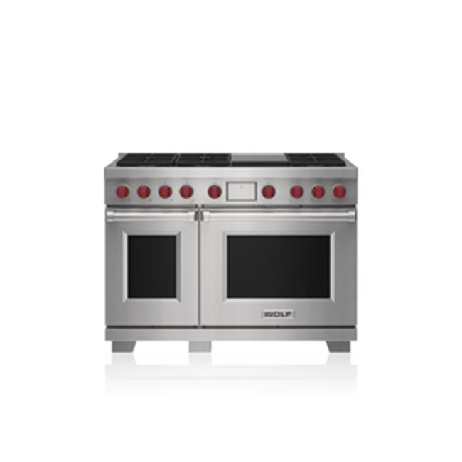 Wolf 48' Dual Fuel Range - 6 Burners And Infrared Griddle - NG