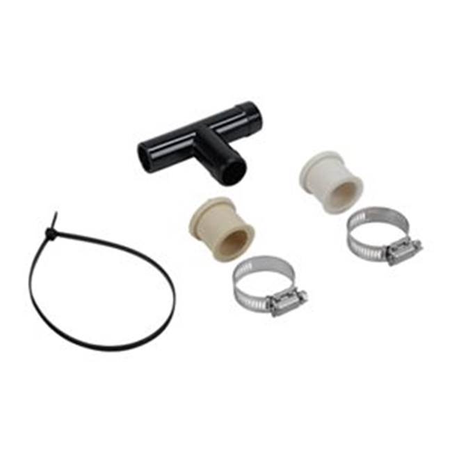 Whirlpool Washer Siphon Break: 2 Hose Clamps, 1 Of Wire Tie, 2 Drain Hose Sleeves For Drain Hoses, Color: Black, Pkg: Bag