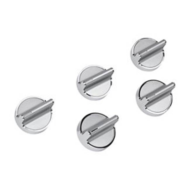 Whirlpool Cooktop Gas Knob Kit: Stainless Steel - Qty 5