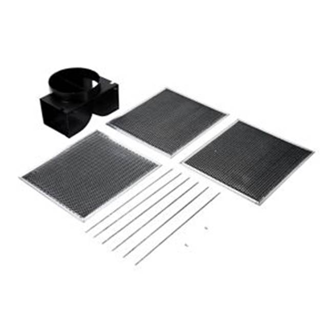 Whirlpool Range Hood Recirculation Filter: 2 Of Charcoal Filters, 4 Of Rod-Style Clips, 1 Of Delfector Damper, Color: Silver