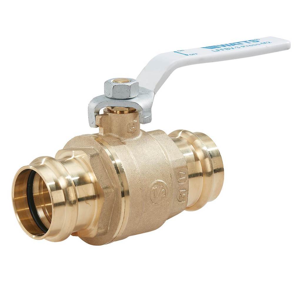 Watts 4 In Lead Free 2-Piece Full Port Brass Ball Valve with Integral Press Fitting End Connection