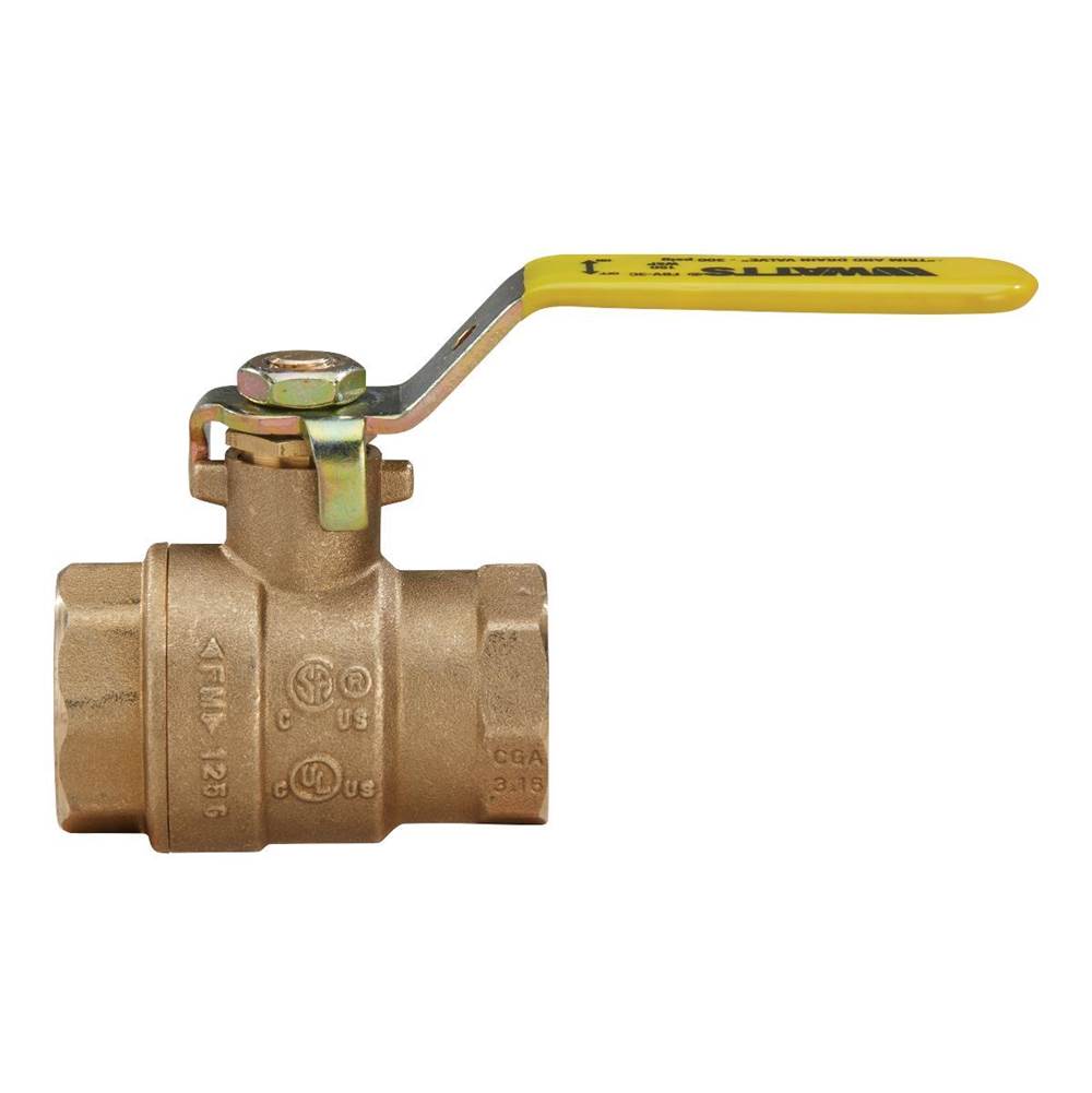 Watts 3 IN 2-Piece Full Port Brass Ball Valve, Female NPT End Connection, Lever Handle