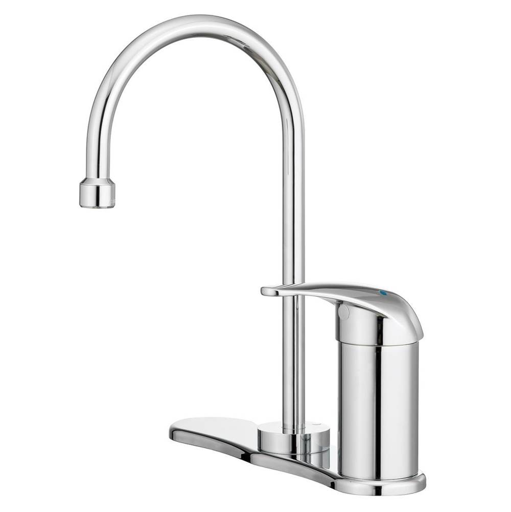 Watts Lavsafe (TM) Gooseneck Thermostatic Faucet With Deck Plate And 1.5 Gpm Aerator