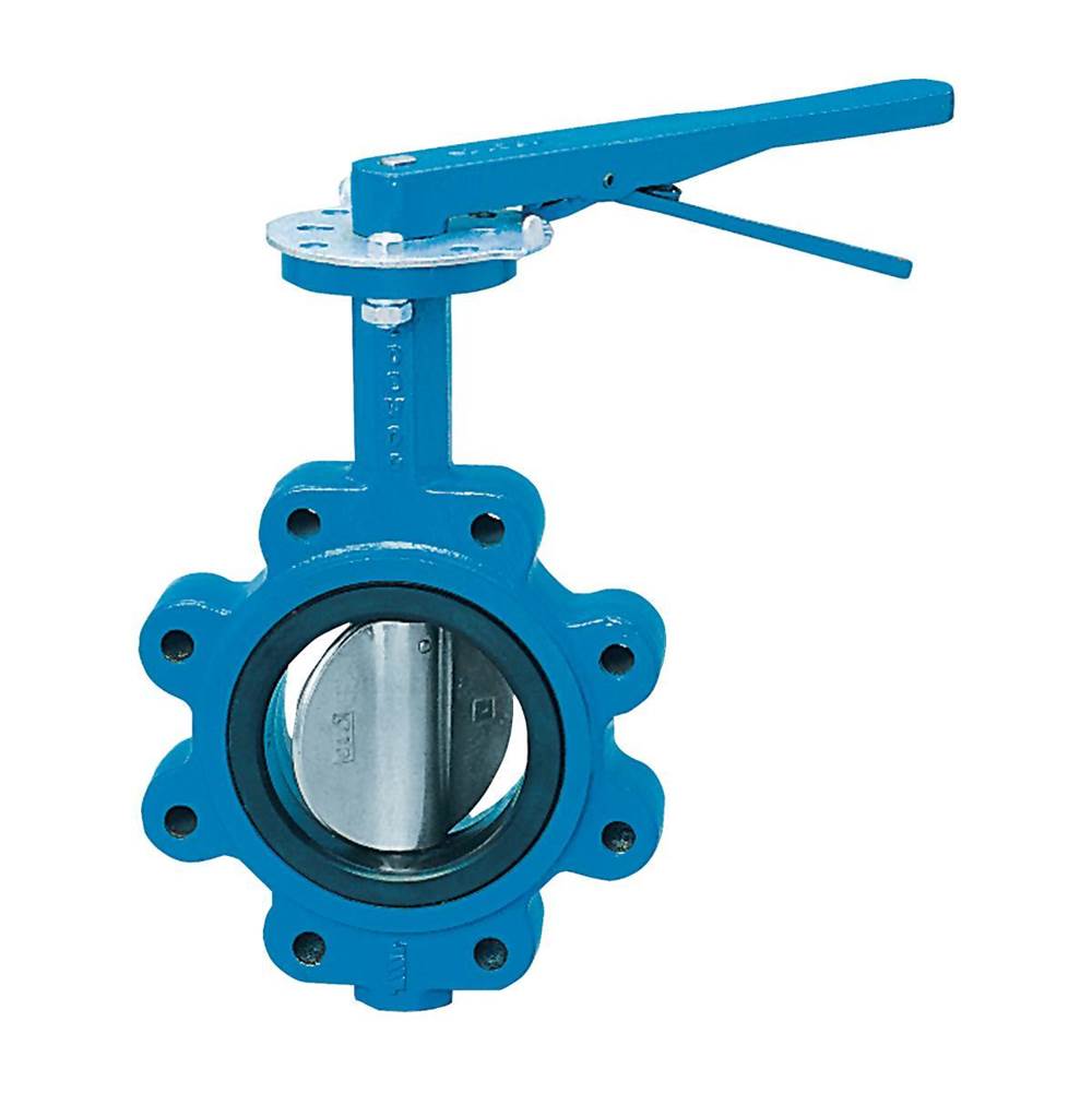 Watts 8 In Butterfly Valve, Full Lug, Ductile Iron Body, Aluminum Bronze Disc, 416 Ss Shaft, Epdm Seat, Lever Handle
