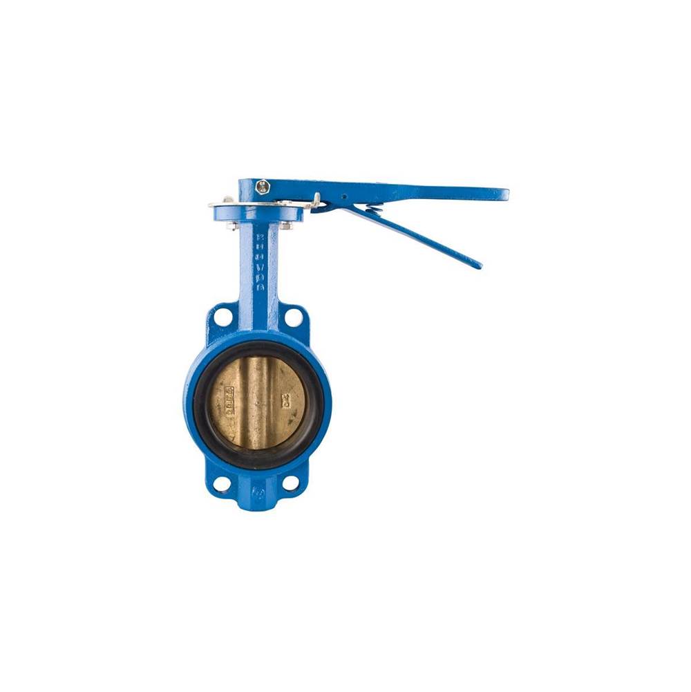 Watts 12 In Butterfly Valve, Wafer, Ductile Iron Body, Aluminum Bronze Disc, 416 Ss Shaft, Epdm Seat, Lever Handle