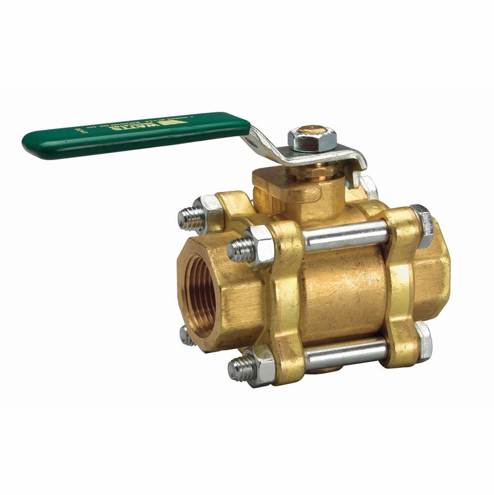 Watts 1 IN Lead Free 3-Piece Full Port Ball Valve, Threaded NPT End Connections, Latch-Lok Handle