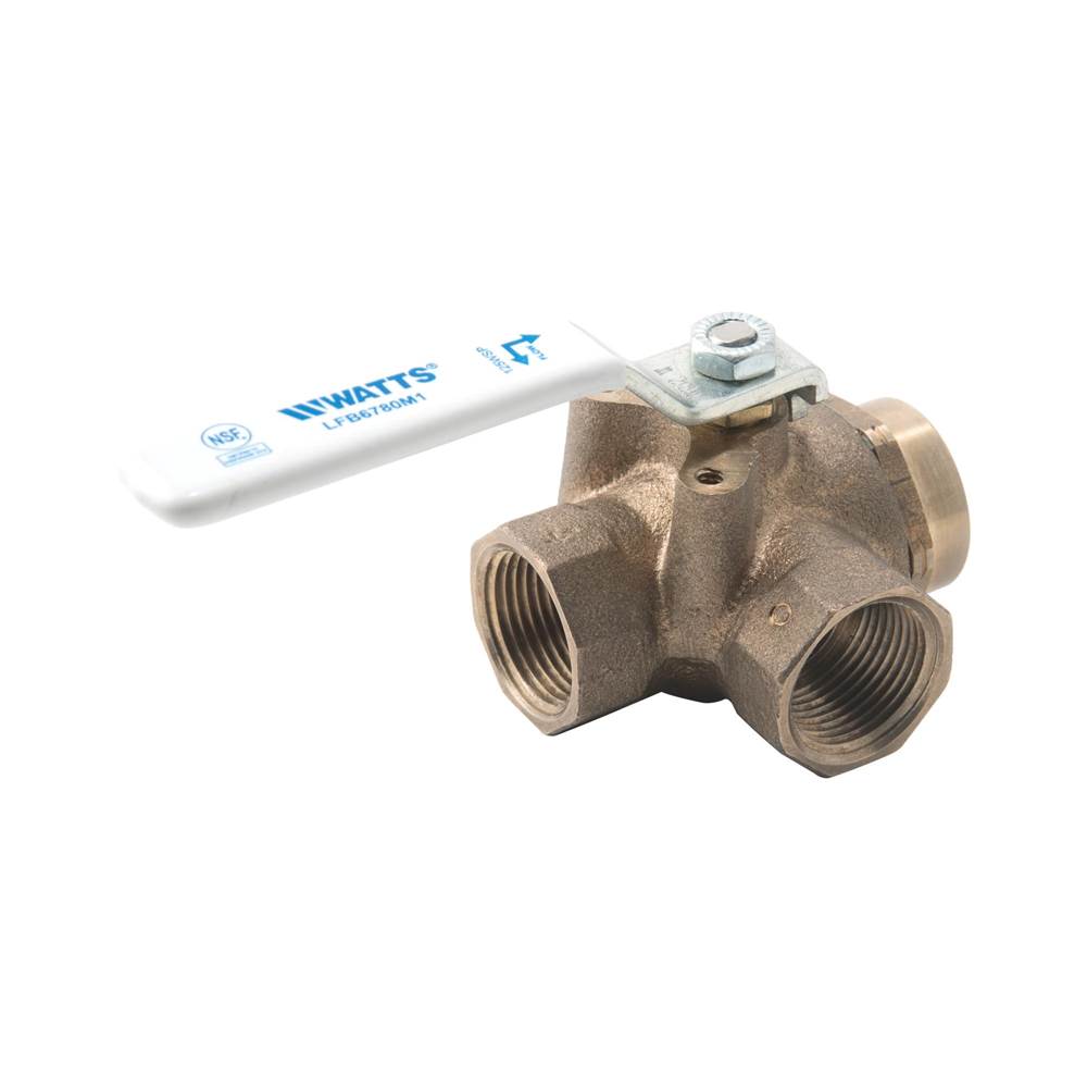 Watts 2 In Lead Free 2-Piece Full Port Diverter Ball Valve, Npt End Connections
