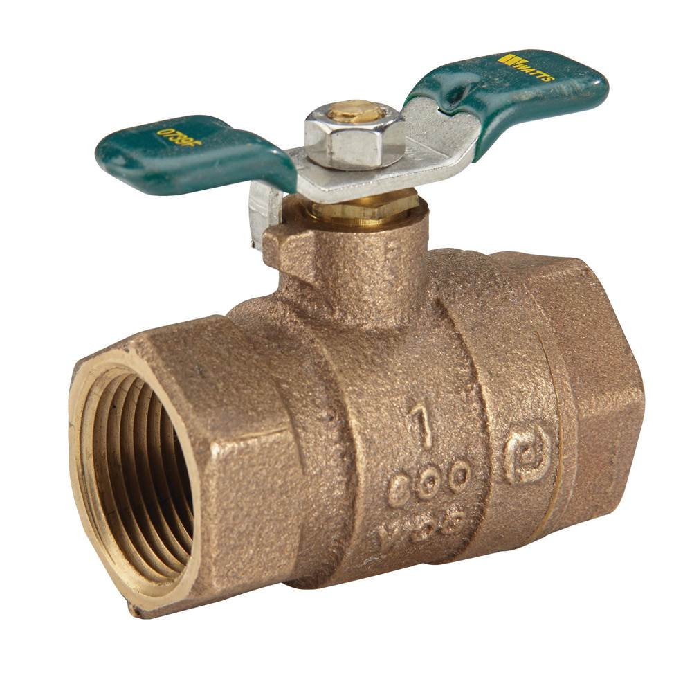 Watts 3/8 X 1/2 In 2-Piece Full Port Ball Valve With Threaded Ends, Tee Handle