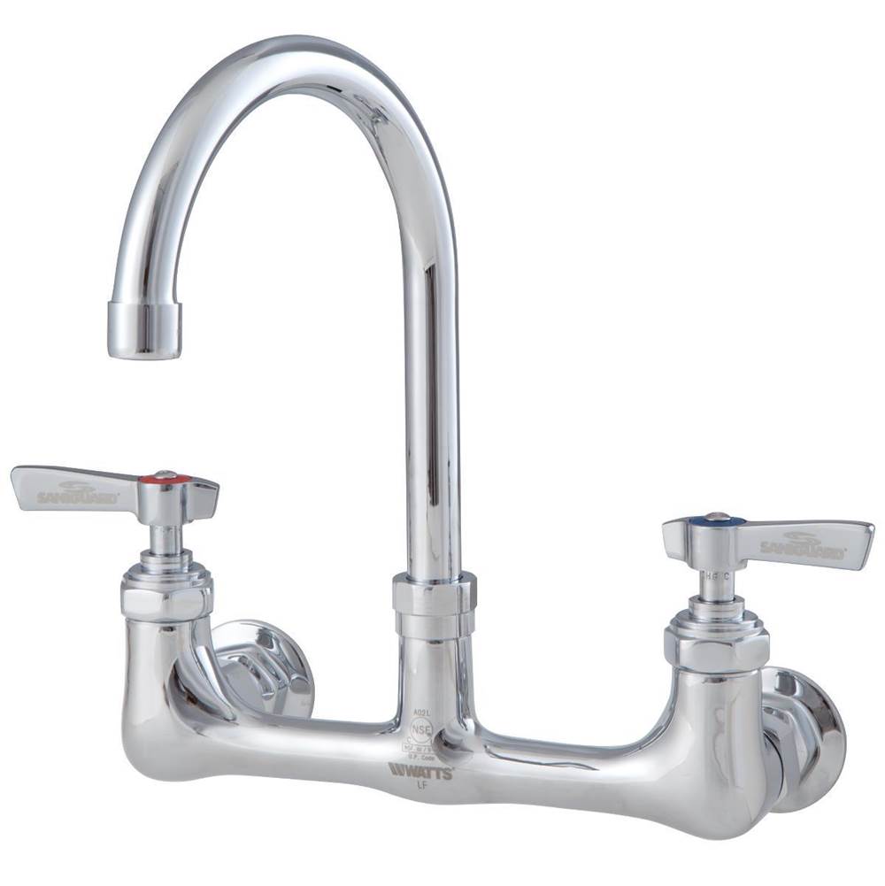 Watts 8 In Wall Mount Faucet With 6 In Gooseneck Spout